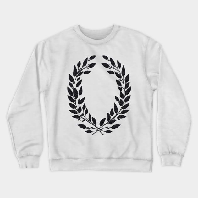 white and black laurel wreath Crewneck Sweatshirt by Majkel&Majkel